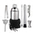 Kit cocktail 10 pièces complet avec shaker, doseur, pilon, cuillère et accessoires sur fond blanc